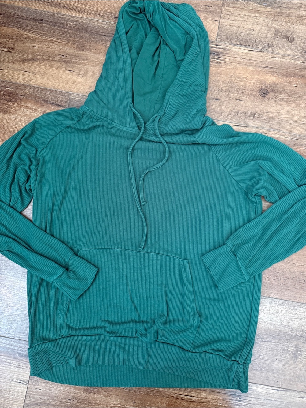 Kyte BABY Teal Green Ribbed Hoodie Sweatshirt
